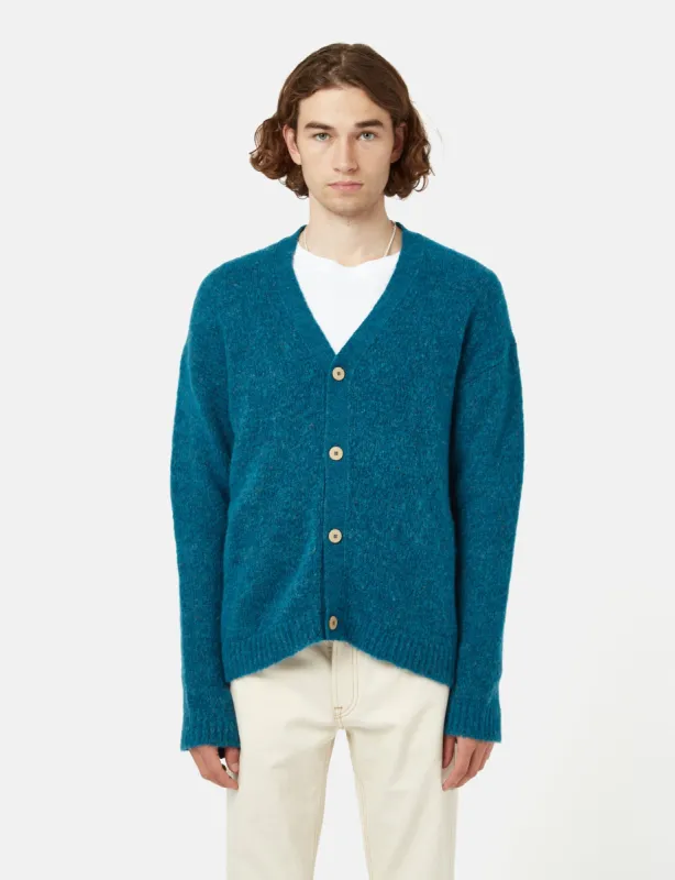 Folk Signal Cardigan - Dark Cyan Blue sold by Article London