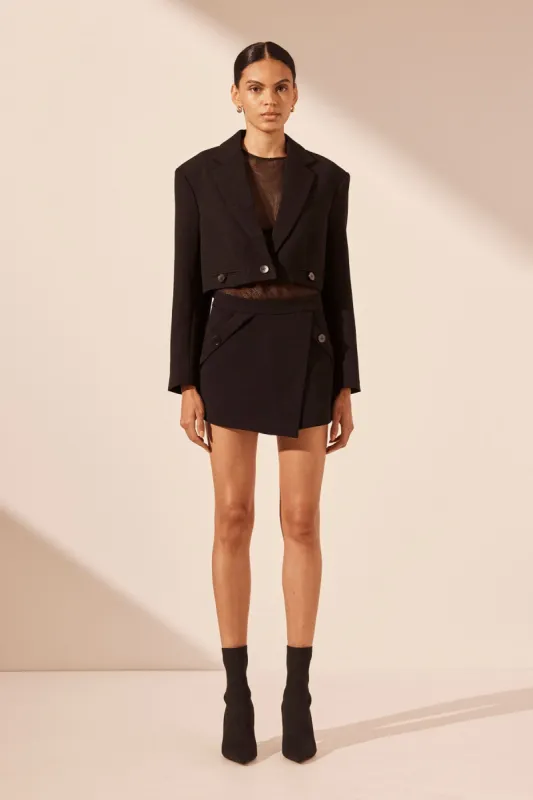 AMURA CROP BLAZER - BLACK sold by Shona Joy