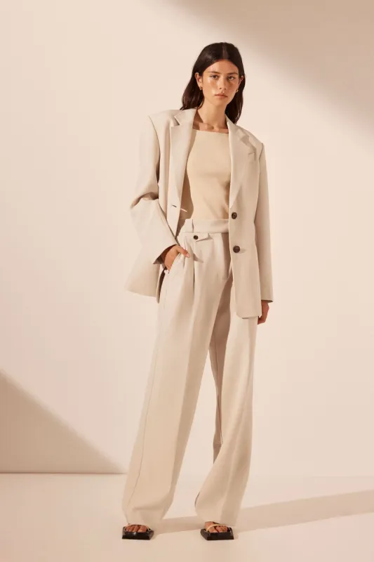 IRENA OVERSIZED TAILORED BLAZER - BONE sold by Shona Joy