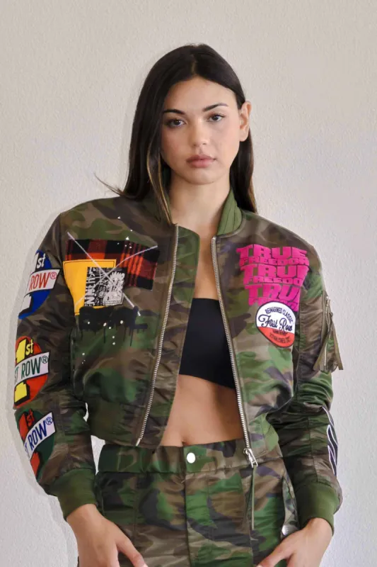 TURE FREEDOM MULTI PATCHES MA-1 JACKET sold by Vibrant