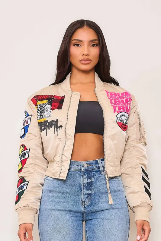 TURE FREEDOM MULTI PATCHES MA-1 JACKET sold by Vibrant