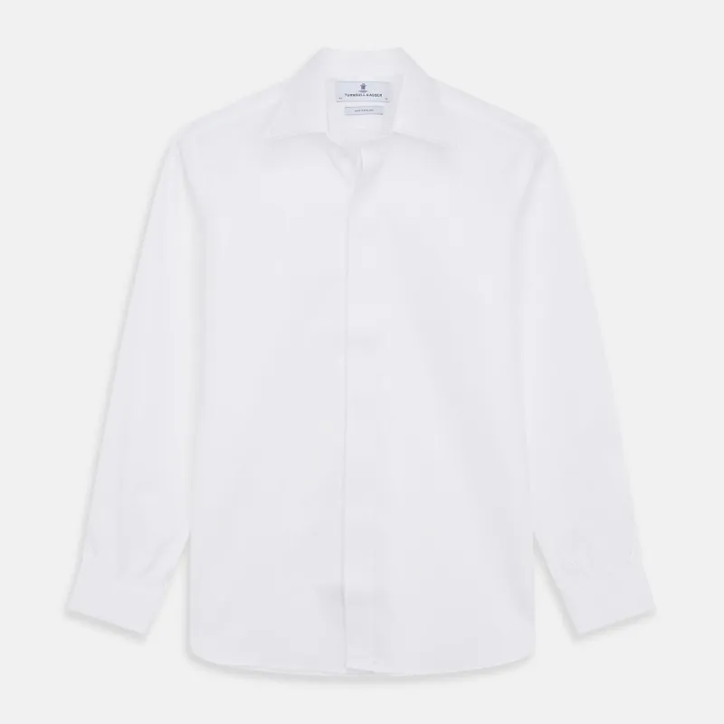 WHITE TAILORED FIT DRESS SHIRT sold by Turnbull & Asser