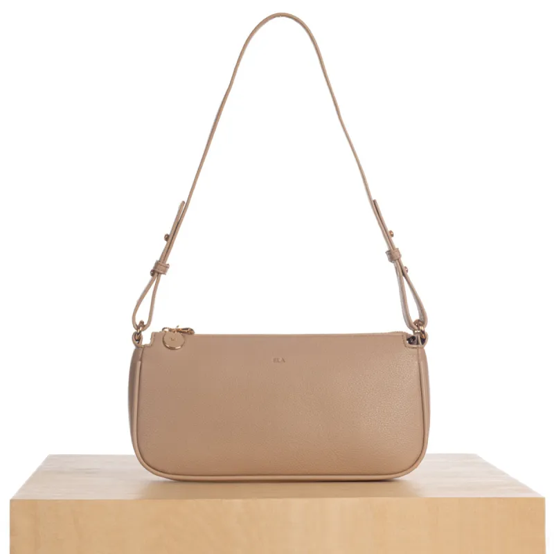 Fayette Shoulder Bag - Beige Pebble sold by ELA