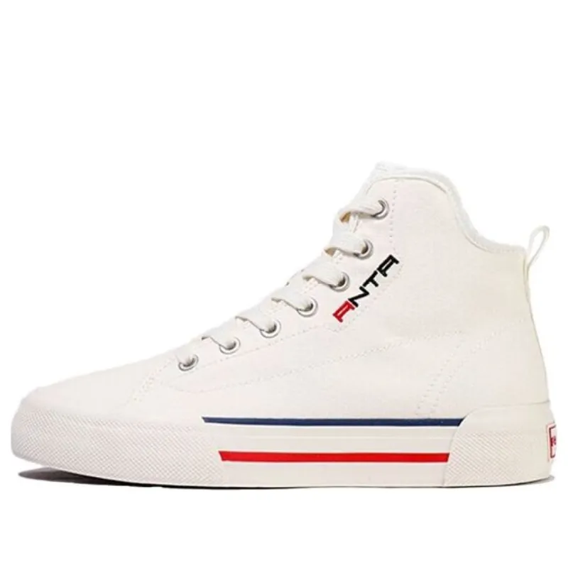 (WMNS) ANTA High Top Canvas Shoes 'Ivory Red' 122118665-1 sold by KicksCrew