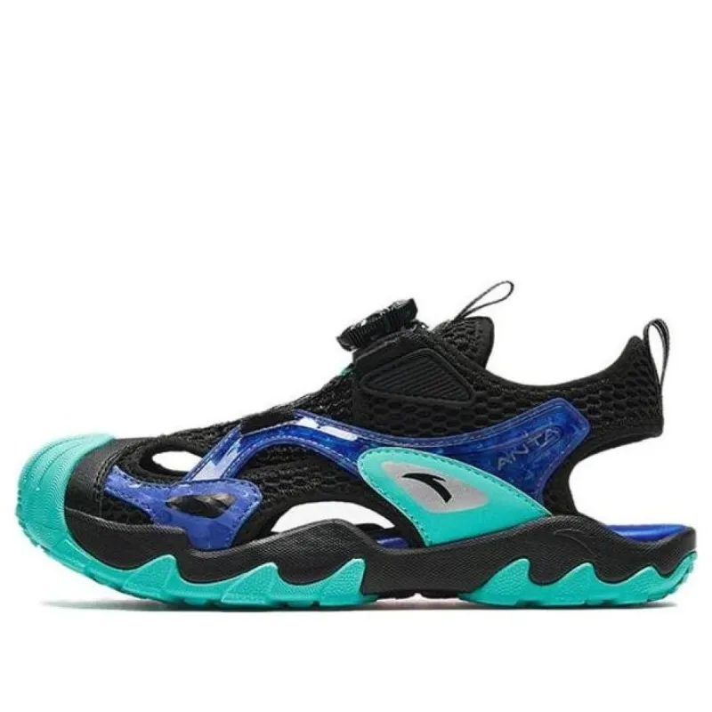 (GS) ANTA Sandals 'Black Teal Blue' A312426909-5 sold by KicksCrew