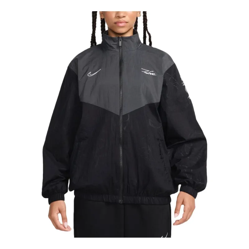 (WMNS) Nike Sportswear Breaking Windrunner Jacket Asia Sizing 'Black Anthracite' HF6069-010 sold by KicksCrew