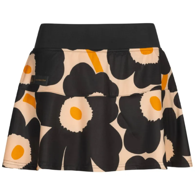 (WMNS) adidas Marimekko Tennis Match Skirt 'Pink Black' GT6002 sold by KicksCrew