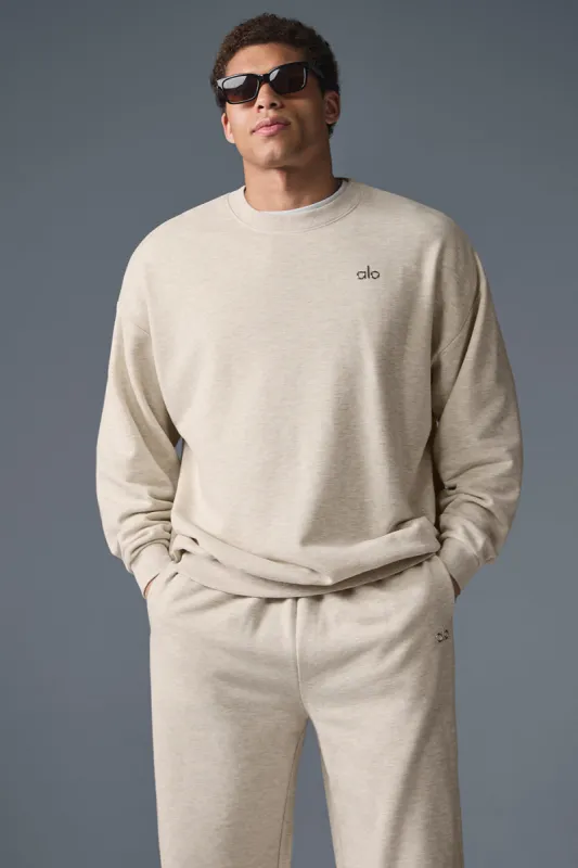 Accolade Crew Neck Pullover - Oatmeal Heather sold by Alo Yoga
