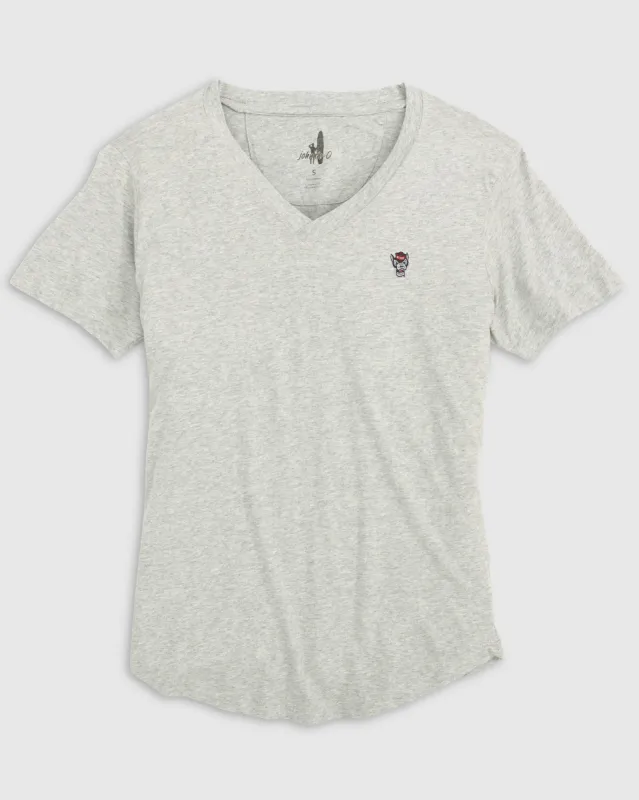 Women's NC State Merediths V-Neck T-Shirt - Wolf Logo sold by Johnnie-O