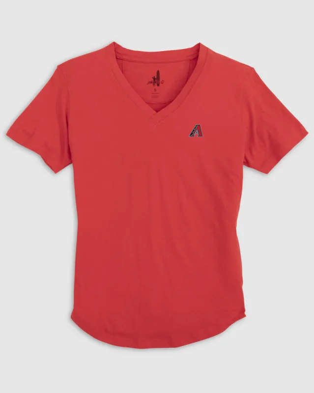 Women's Arizona Diamondbacks Merediths V-Neck T-Shirt sold by Johnnie-O