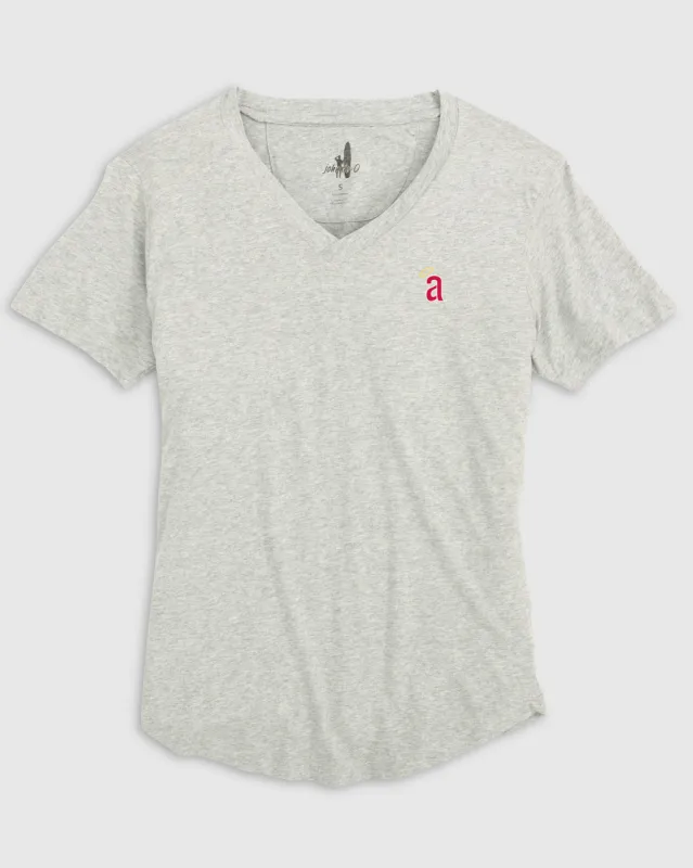 Women's Los Angeles Angels Merediths V-Neck T-Shirt - Cooperstown Logo sold by Johnnie-O