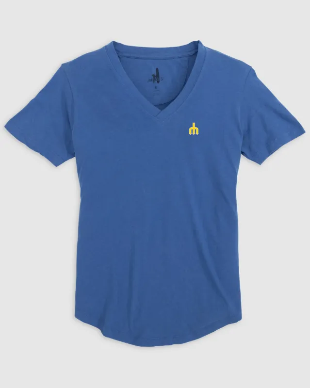 Women's Seattle Mariners Merediths V-Neck T-Shirt - Cooperstown Logo sold by Johnnie-O