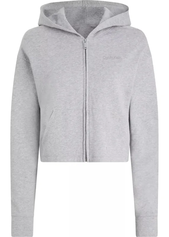 Calvin Klein MODERN TERRY Womens Full Zip Hoodie Grey Heather sold by Shuperb