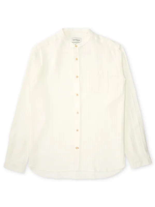 Grandad Shirt Sampson Cream sold by Oliver Spencer