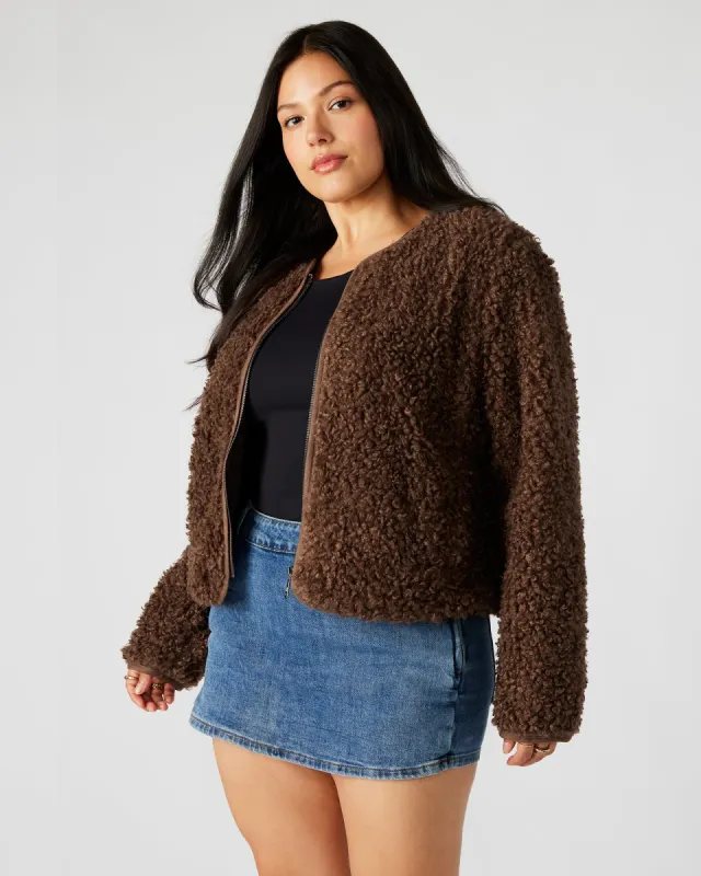TEDDY JACKET BROWN sold by Steve Madden