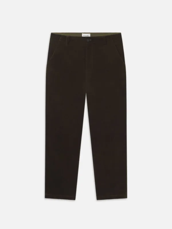 Soft Corduroy Pants -- Dark Olive sold by Frame Denim