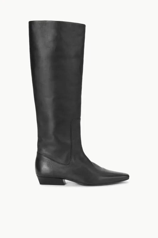 WALLY FLAT BOOT | BLACK sold by STAUD