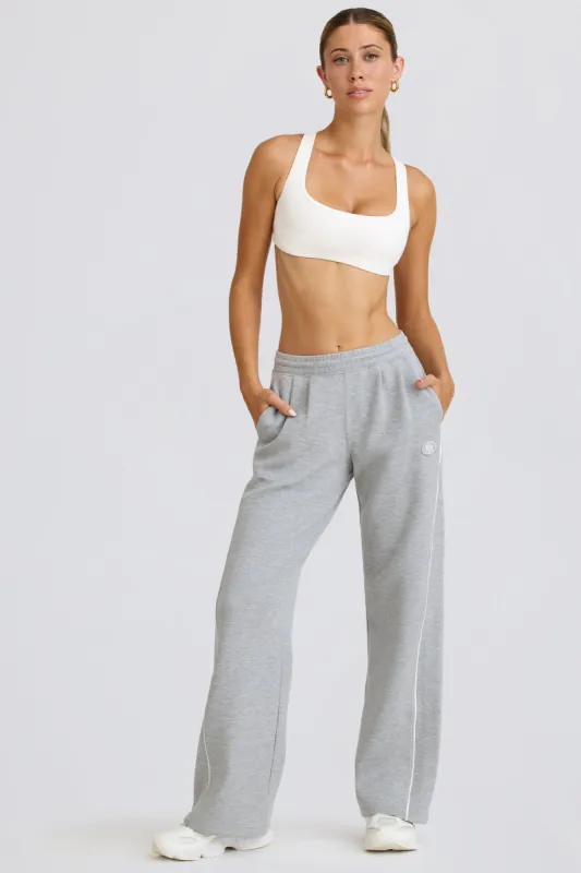 Tall Mid-Rise Straight-Leg Joggers in Grey Marl sold by Bo + Tee