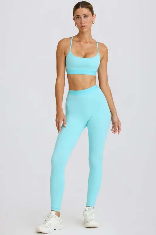 Soft Active Leggings in Aqua sold by Bo + Tee
