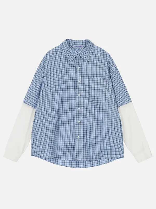 Aelfric Eden Plaid Layered Long Sleeve Shirt sold by Aelfric Eden
