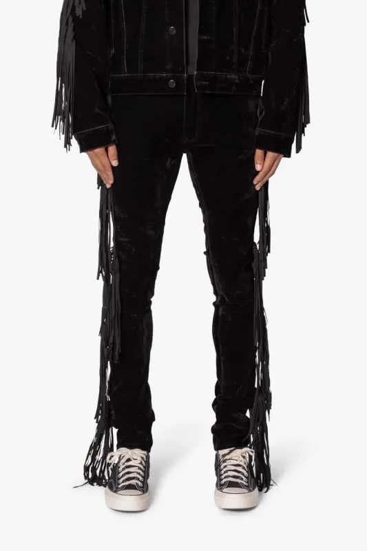 X655 Fringe Western Denim - Black sold by MNML