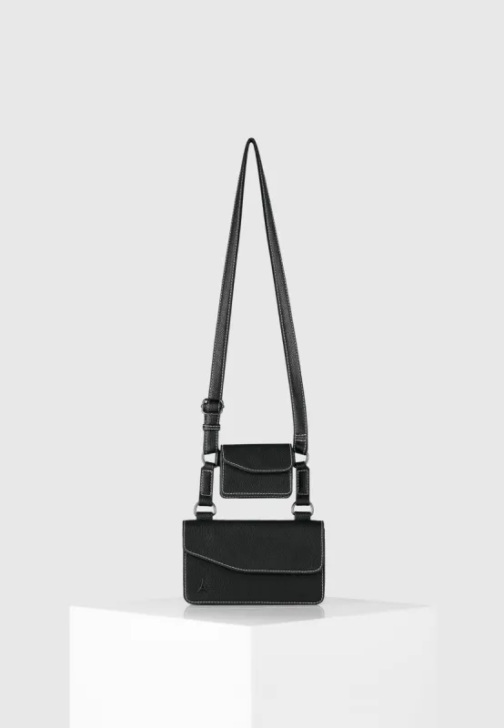Monet - Duo Crossbody Bag - Black sold by Maniere De Voir