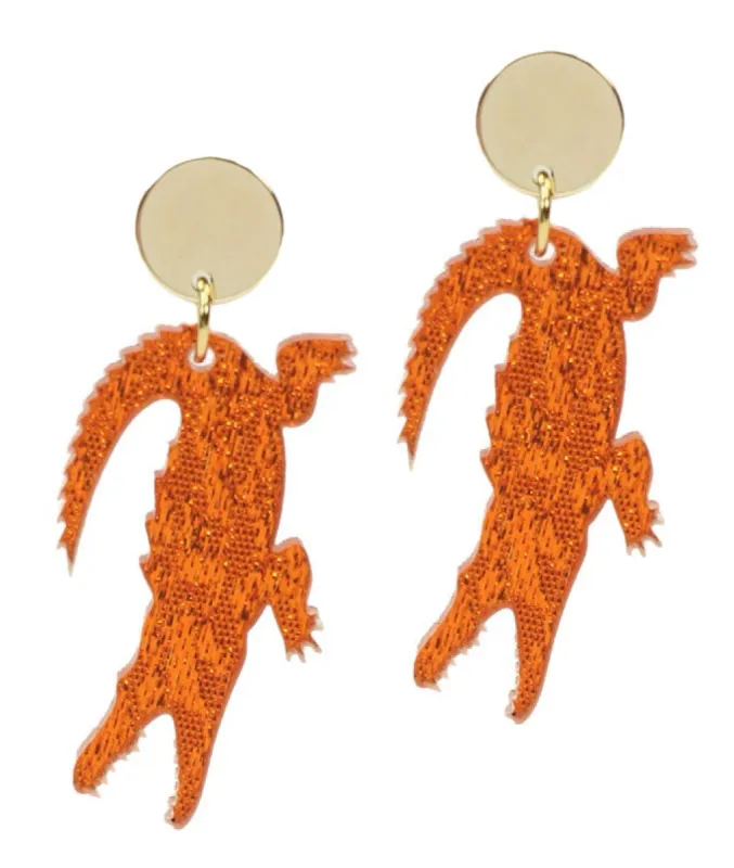 Chomp Chomp Earring - Orange sold by Bourbon and Bowties