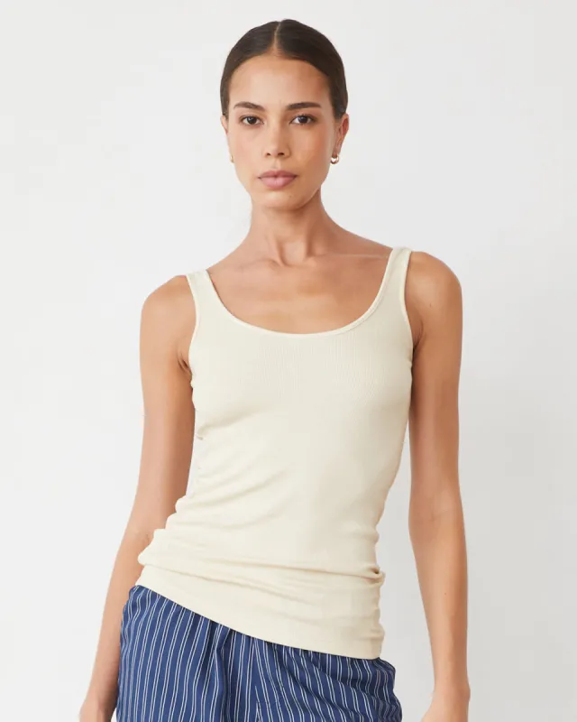 Supima Rib Narrow Rib Tank sold by Monrow