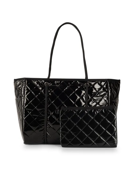 Greyson Noir Puffer Tote with Monogram sold by HAUTE SHORE