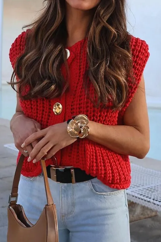 Solid Strik Button Up Vest sold by Micas