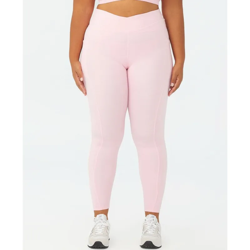 COTTON ON Women's Active Ultra Soft Cross Over Full Length Tight Pants Pink Size 22W sold by Zulily