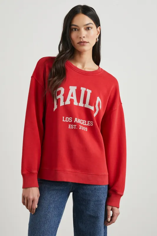 ANNIVERSARY SWEATSHIRT - WASHED RED sold by Rails