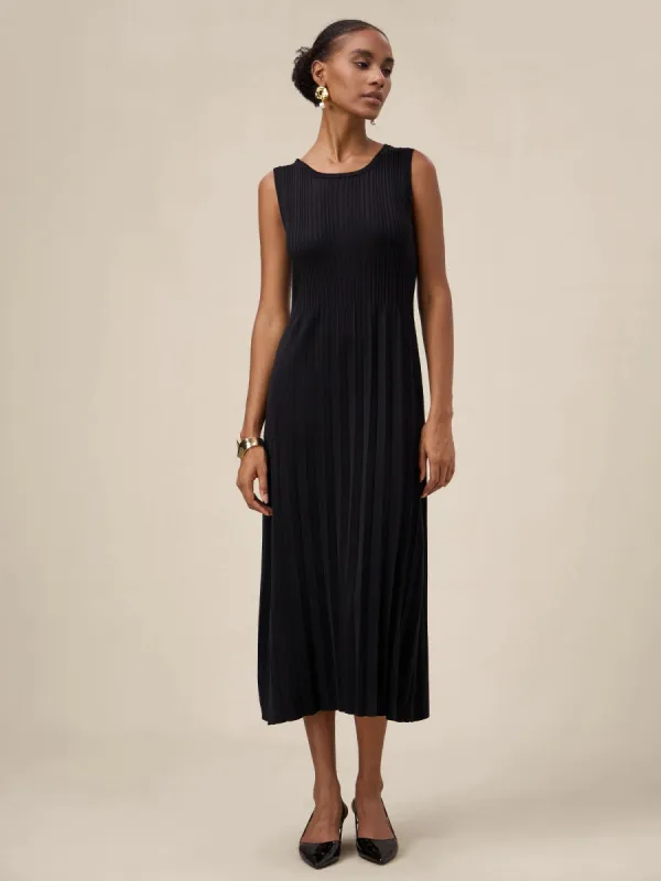 Amoretu Lyocell Sleeveless Pleated Dress sold by Amoretu