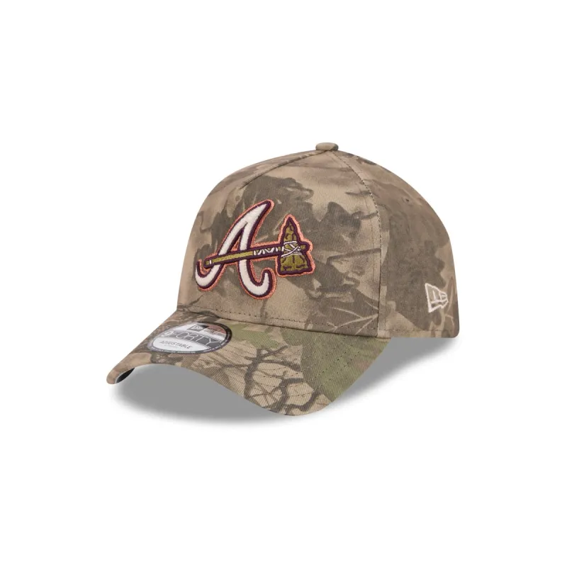 Atlanta Braves Leaf Camo 9FORTY A-Frame Snapback Hat sold by New Era