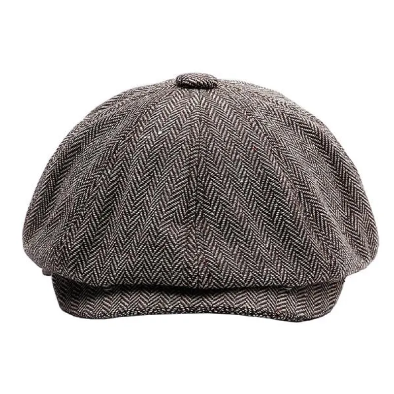Men's British Vintage Herringbone Octagon Beret 27874947M sold by Manly