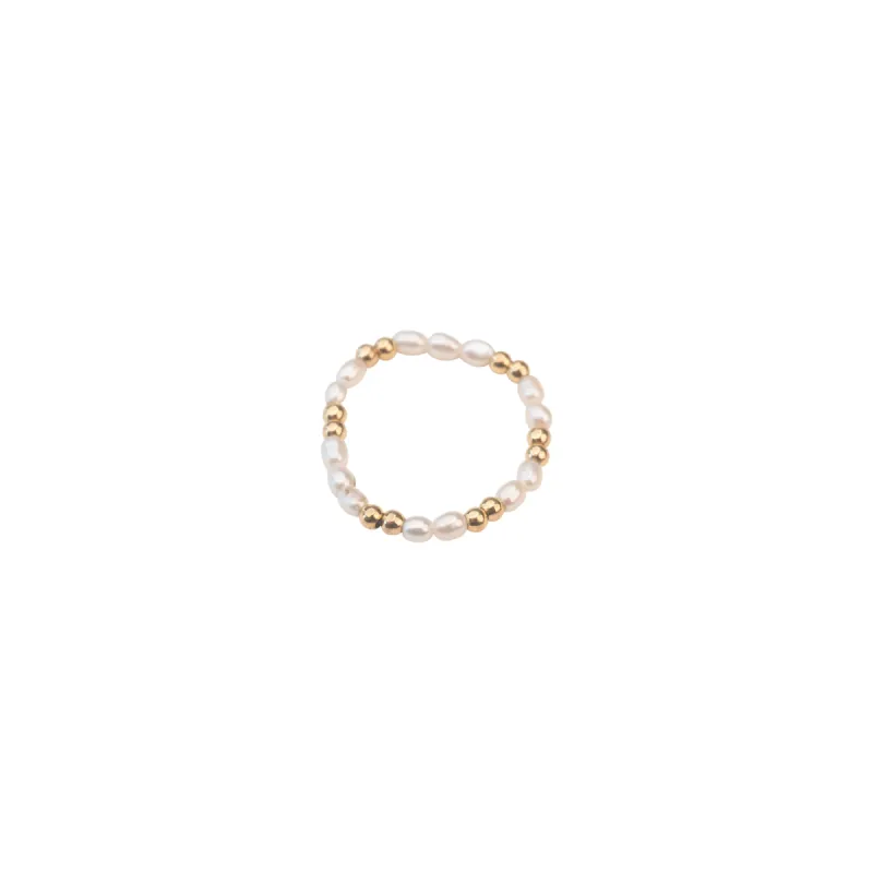 Gold Filled Beads and Pearl Ring sold by RG