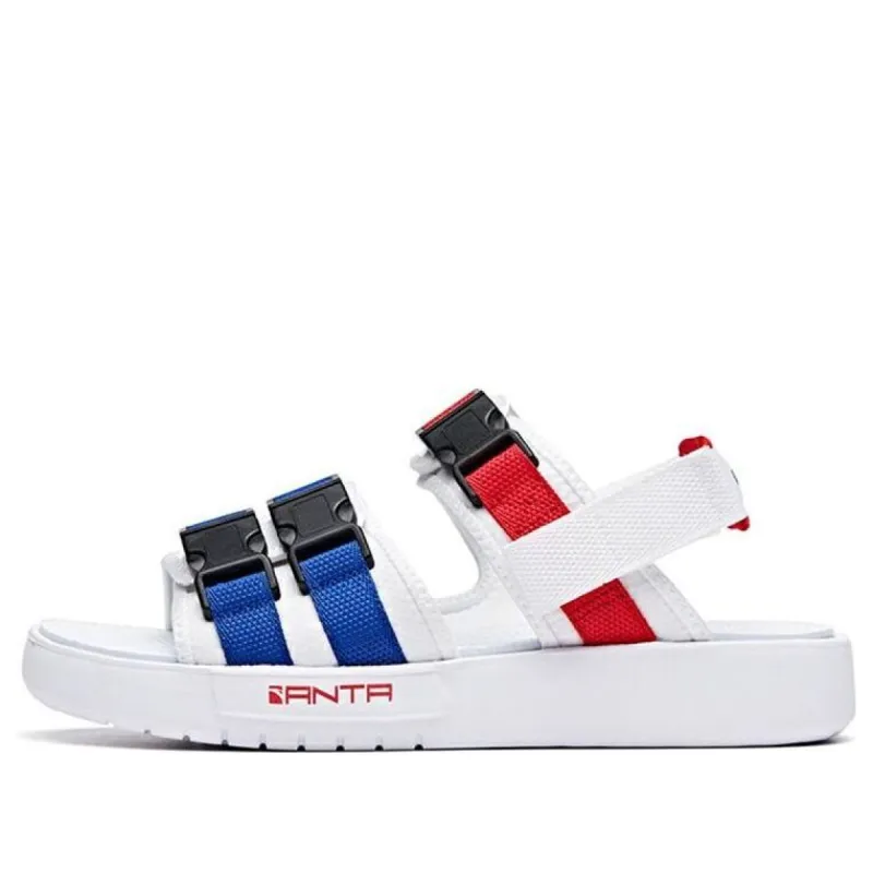 ANTA Life Series Sandals 'White Blue Red' 912036901-3 sold by KicksCrew