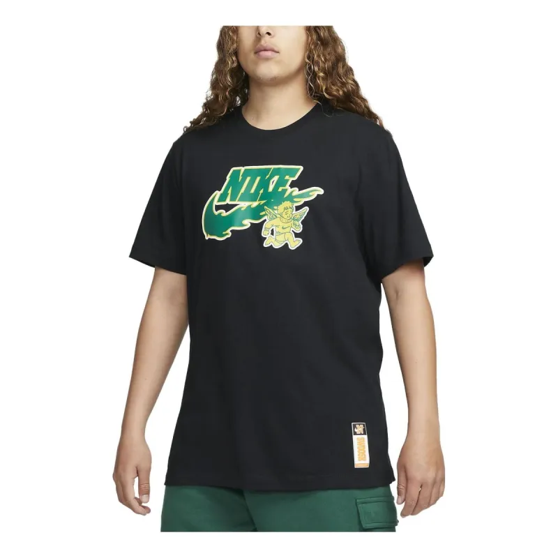 Nike Sportswear Logo T-Shirt 'Black' FD1315-010 sold by KicksCrew
