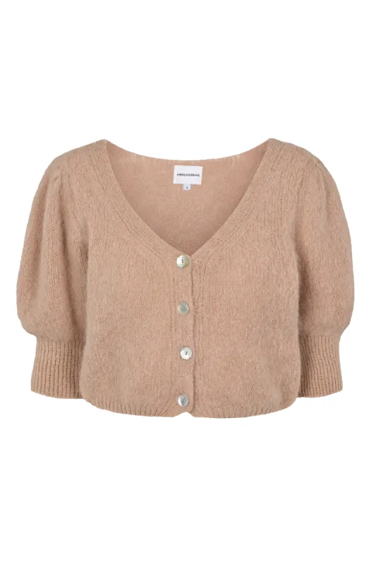 Manda Alpaca Cardigan Medium Brown sold by Americandreams