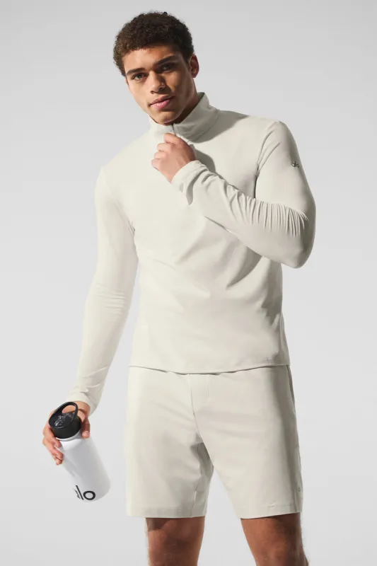 Conquer 1/4 Zip Reform Long Sleeve - Bone sold by Alo Yoga
