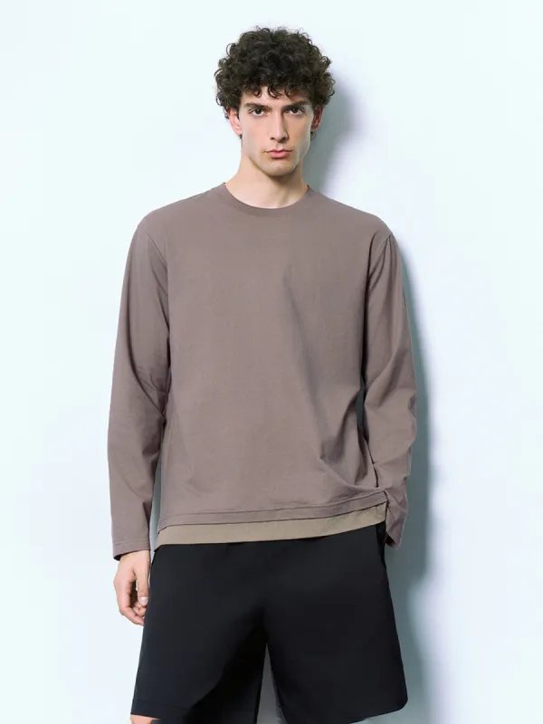 Crew Neck Loose T-Shirt sold by Urban Revivo