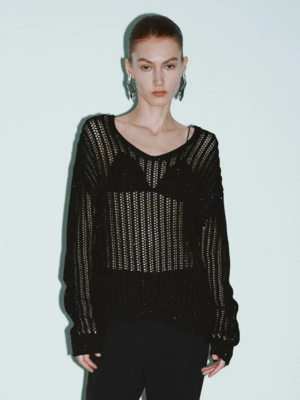 Crew Neck Loose Knitted T-Shirt sold by Urban Revivo
