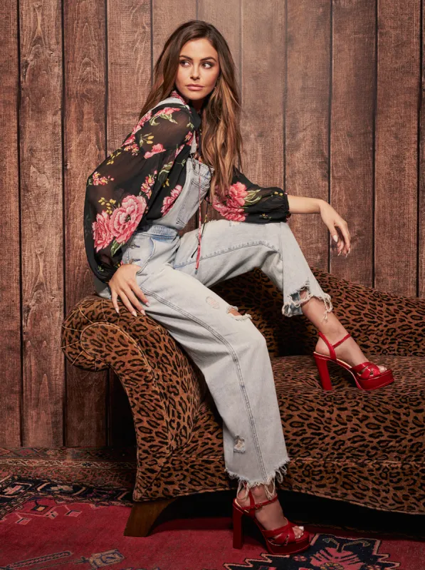 Doris Blouse in Sketchy Roses sold by Jessica Simpson
