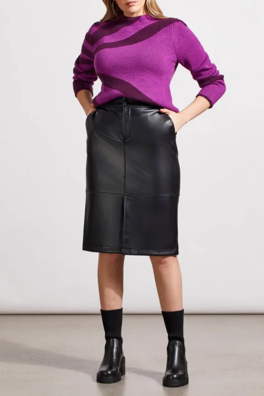 Tribal Pyper Mock Neck Sweater - Bright Violet sold by Boutique with Grace
