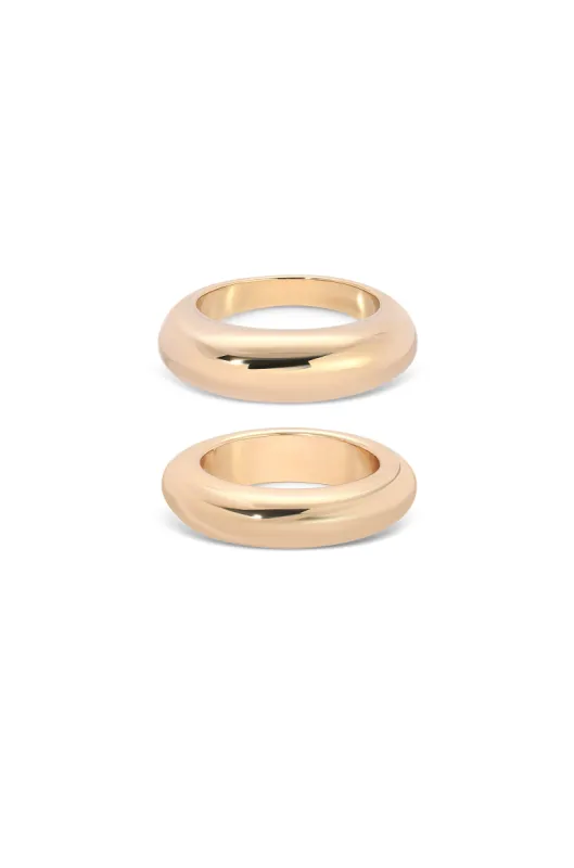 Modern Dome Ring Set sold by ettika
