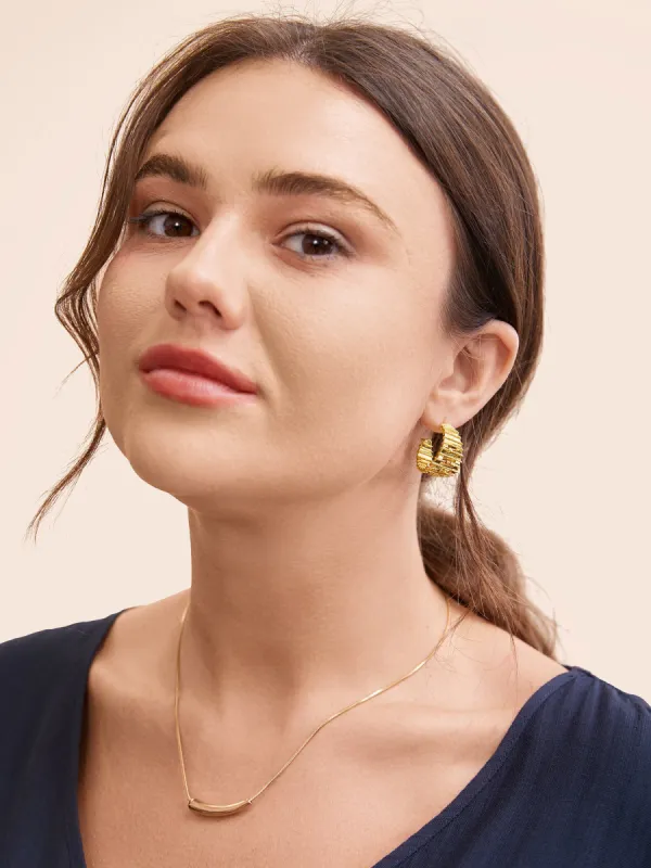 High-End Twisted Glossy Earrings sold by Bloomchic