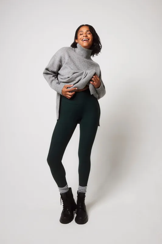 Curve Winter Everyday High Waisted Leggings - Deep Forest sold by LOVALL
