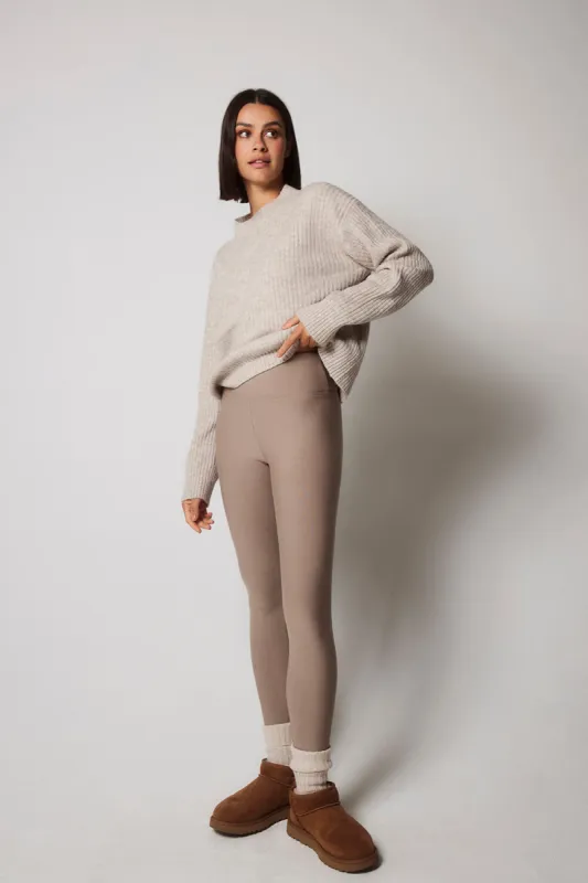 Curve Winter Everyday High Waisted Leggings - Stone sold by LOVALL