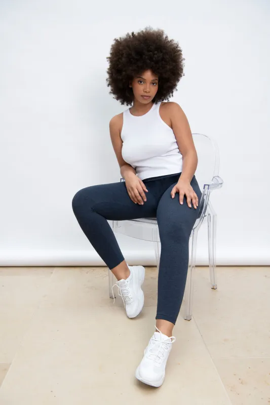 Curve Cotton Rib Tank - White sold by LOVALL