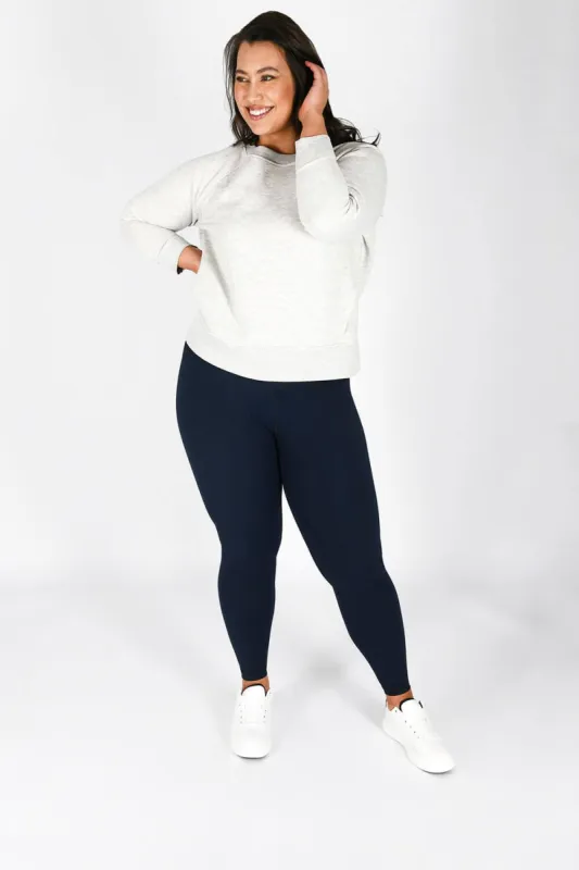 Curve Revitalise High Waisted Leggings - Navy Blue sold by LOVALL